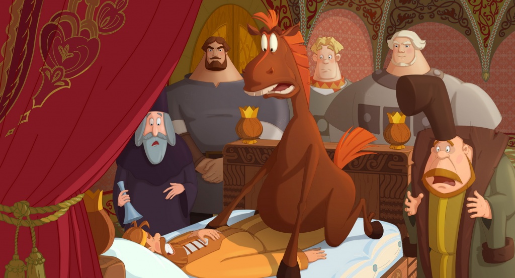 кадр из анимационного фильма Три богатыря и Наследница престола