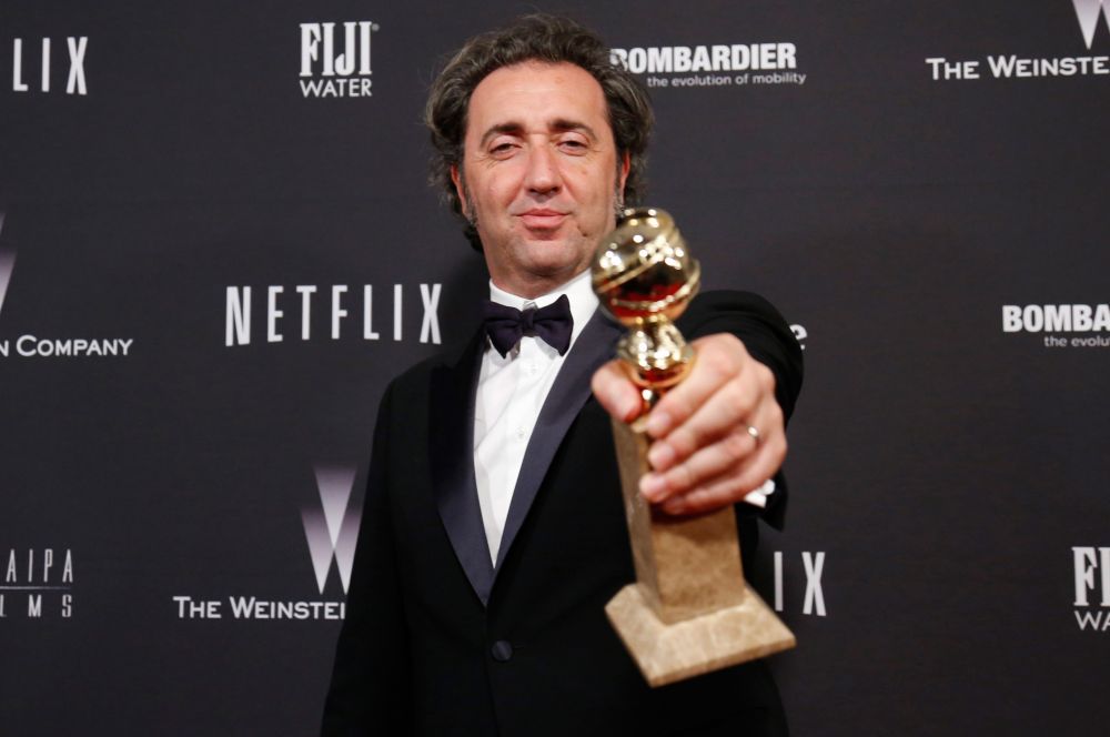 Режиссер Паоло Соррентино получает Золотой глобус в номинации Золотым глобусом в категории Лучший фильм на иностранном языке за фильм "Великая красота"