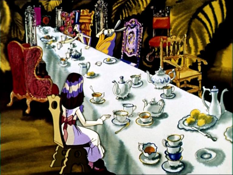 Кадр из анимационного фильма «Алиса в стране чудес», режиссёр Ефим Пружанский, 1981